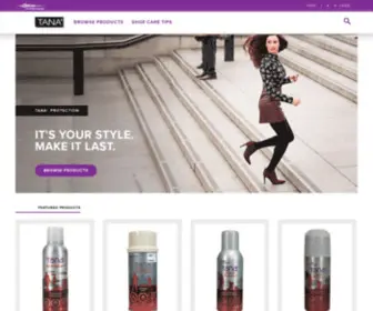 Tana.com(Tana® Shoe Care Products & Tips) Screenshot
