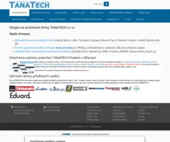 Tanatech.cz(Vítejte na stránkách firmy TANATECH s.r.o. Naše činnost) Screenshot