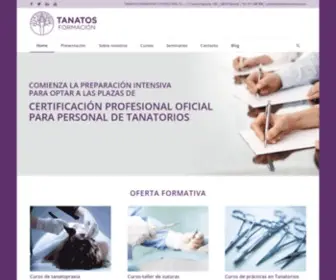 Tanatosformacion.com(Centro de Formación Tanatopraxia y Tanatoestética) Screenshot