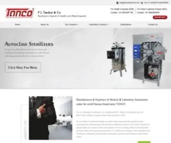 Tancolabproducts.com(Manufacturer of Medical) Screenshot