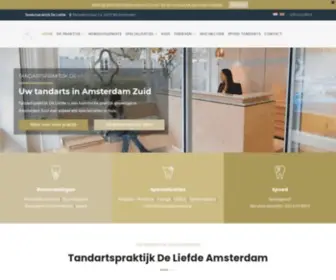 Tandartspraktijkdeliefde.nl(Uw tandarts in Amsterdam) Screenshot