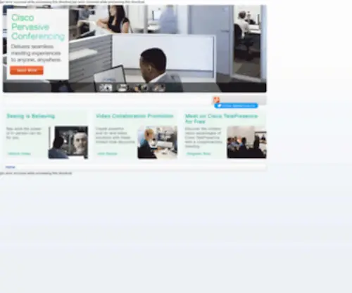 Tandberg.com(Cisco Systems) Screenshot