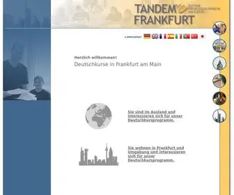 Tandem-Frankfurt.de(TANDEM Frankfurt/zentrum für deutsche sprache und kultur e.V) Screenshot