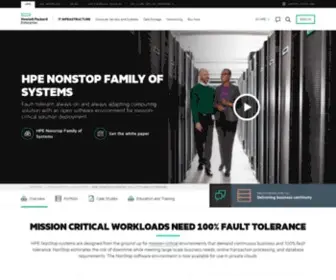 Tandem.com(Fault Tolerance with HPE NonStop systems for Mission Critical Applications) Screenshot