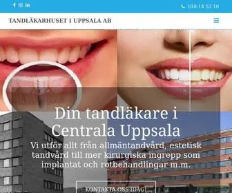 Tandlakarhusetuppsala.se(Din tandläkare i Centrala Uppsala) Screenshot
