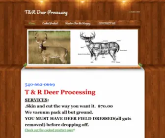 Tandrdeerprocessing.com(T&R Deer Processing) Screenshot