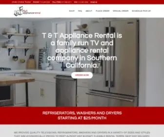 Tandtappliances.com(T and T Appliance Rental) Screenshot