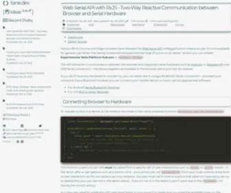 Tane.dev(Development tutorials for modern web development) Screenshot