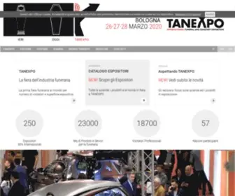 Tanexpo.com(ESPOSIZIONE INTERNAZIONALE DI ARTE FUNERARIA E CIMITERIALE) Screenshot