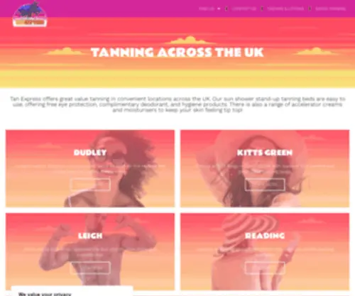 Tanexpress.co.uk(Great value tanning across the UK) Screenshot