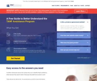 Tanfassistance.org(Learn About the TANF Program) Screenshot