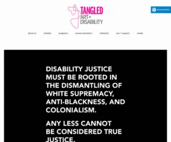 Tangledarts.org(Tangled Art + Disability) Screenshot