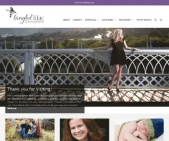 Tangledlilac.com(Family Seniors Pets and Headshot Photographer) Screenshot