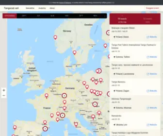 Tangocat.net(The biggest database of tango festivals and marathons) Screenshot