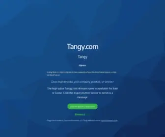 Tangy.com(Quality domain names) Screenshot