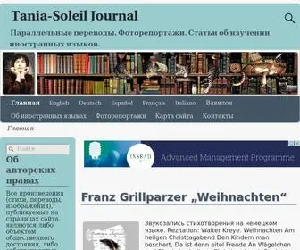 Tania-Soleil.com(Tania-Soleil Journal) Screenshot