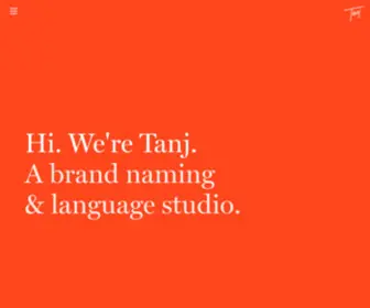 Tanj.co(Brand Naming Agency) Screenshot