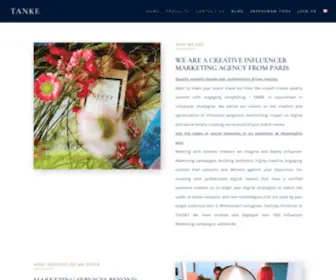 Tanke.fr(Agence de marketing d'influence créative Paris) Screenshot