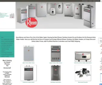 Tanklesswaterheaterdepot.com(Energy Efficient Rheem Tankless On) Screenshot