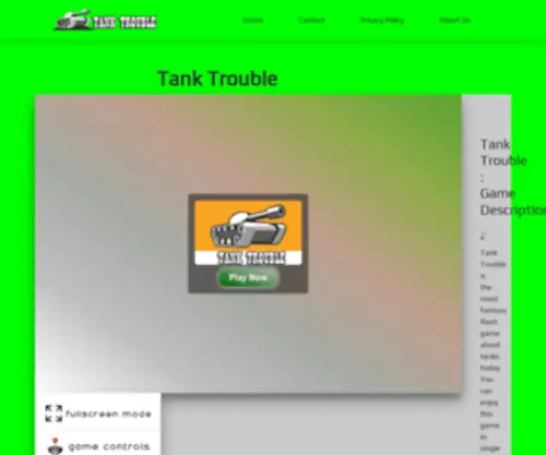 Tanktrouble.co.uk(The best tank game) Screenshot