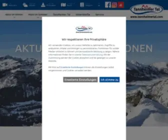 Tannheimertal.com(Urlaub im Tannheimer Tal in Tirol) Screenshot
