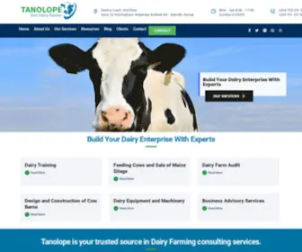 Tanolope.com(Consultancy Services in Dairy Production) Screenshot