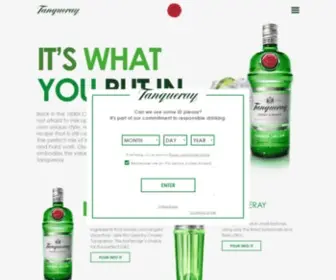 Tanqueray.com(The World's Finest Gin) Screenshot
