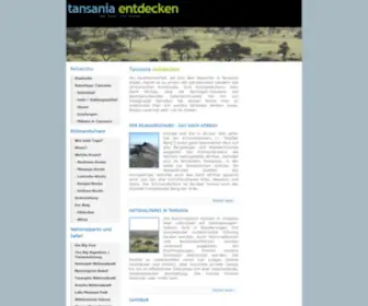 Tansania-Entdecken.de(Tansania Entdecken) Screenshot