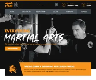 Tansmas.com(Tans Martial Arts Supplier Melbourne) Screenshot