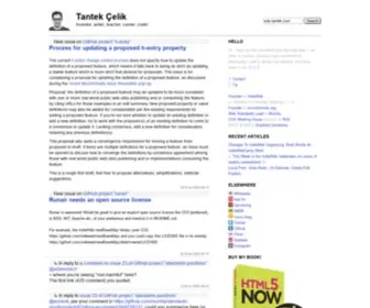 Tantek.com(Çelik) Screenshot