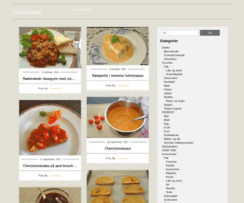 Tantemat.no(Mat med innslag av naturens goder) Screenshot