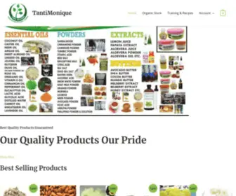 Tantiorganics.com(Tantimonique soaps creams organic products herbs hydrosol spa whitening powder preservatives carrier oils essential oils pro mixing soap) Screenshot