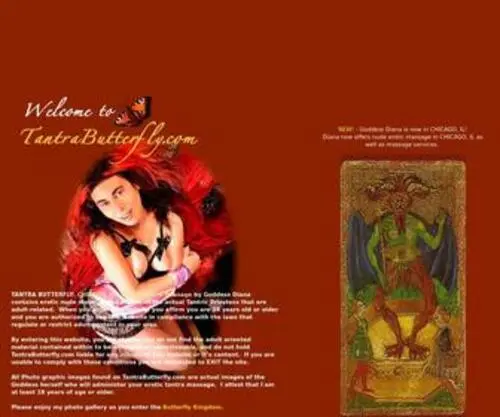 Tantrabutterfly.com(Tantra Butterfly Goddess Diana) Screenshot