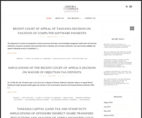 Tanzaniantaxlitigation.com(Welcome) Screenshot