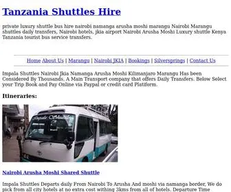 Tanzaniashuttleshire.com(Nairobi Jkia Namanga Arusha Shuttles Transfers Services) Screenshot