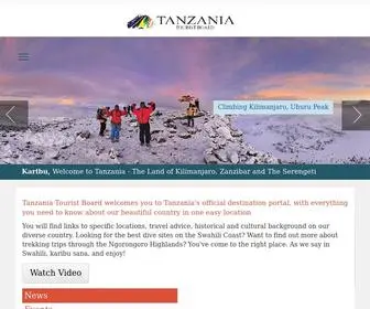 Tanzaniatourism.go.tz(Tanzania Tourist Board Official Website) Screenshot