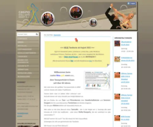 Tanzsport-Essen.de Screenshot