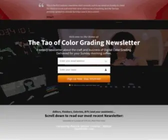 Taoofcolor.com(Video Color Correction Newsletter and Tutorials) Screenshot