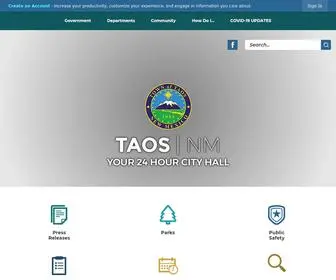 Taosgov.com(Taos, NM) Screenshot