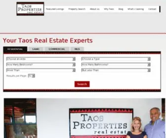 Taosproperties.com(Taos Real Estate) Screenshot