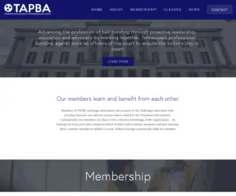 Tapba.org(Tennessee Association of Professional Bail Agents) Screenshot