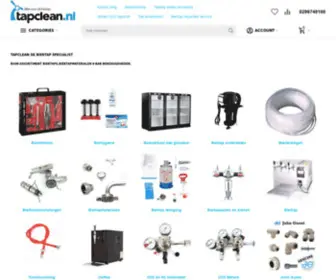 Tapclean.nl(Tapclean de specialist voor biertaps en biertap materialen) Screenshot