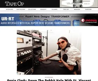 Tapeop.com(Tape Op Magazine) Screenshot