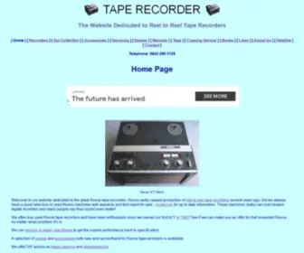 Taperecorder.co.uk(Revox Reel To Reel Tape Recorders) Screenshot