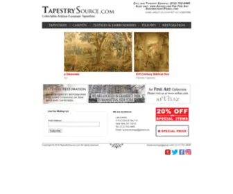 Tapestrysource.com(Antique European Tapestries in New York) Screenshot