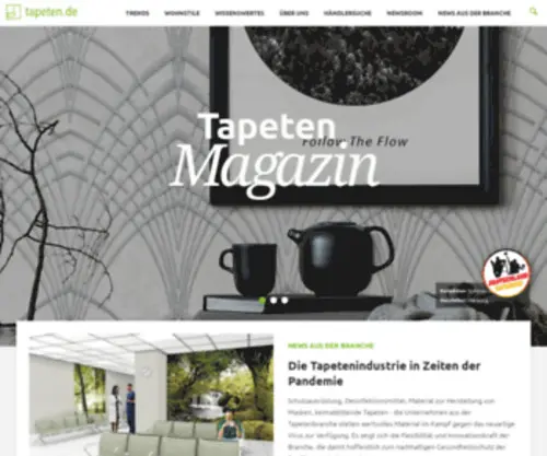 Tapeten-Institut.de(Das Tapeten Magazin des Deutschen Tapeten) Screenshot