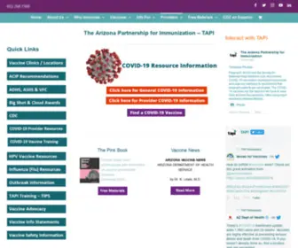 Tapi.org(Arizona Partnership for Immunization) Screenshot