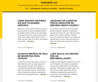 Tapicero.co(El blog del tapicero. Aprender a tapizar) Screenshot