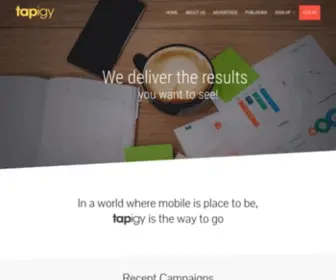 Tapigy.com(Mobile Advertising Platform) Screenshot