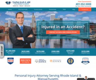 Tapinjury.com(Rhode Island Injury Lawyer) Screenshot